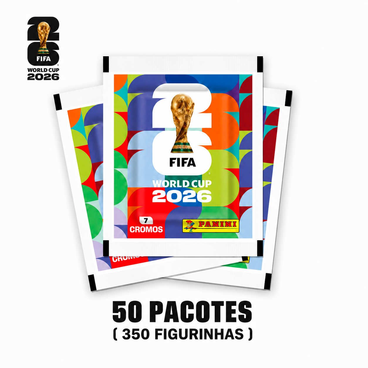 50 Pacotes de Figurinhas (350 Unidades)- Álbum Copa 2026 Panini