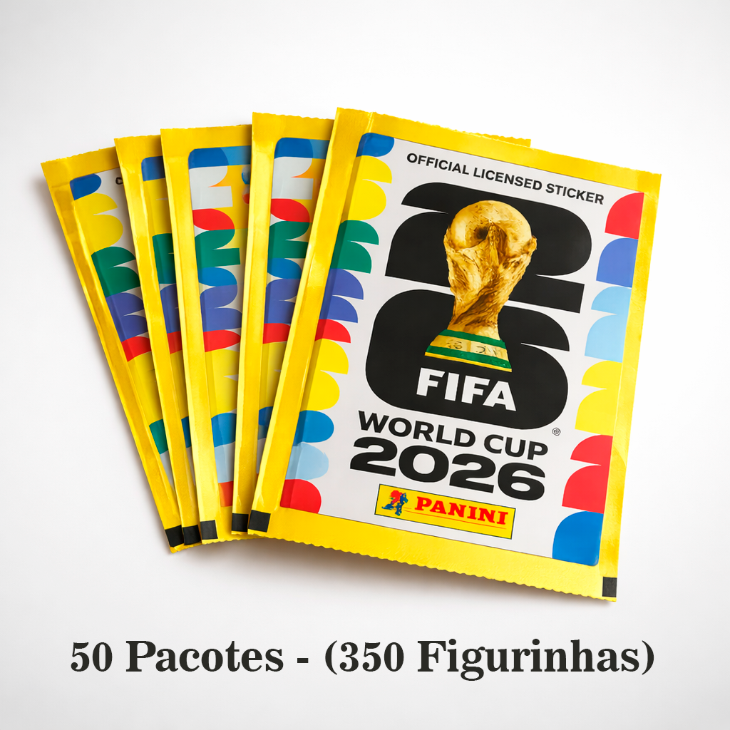 50 Pacotes de Figurinhas (350 Unidades)- Álbum Copa 2026 Panini