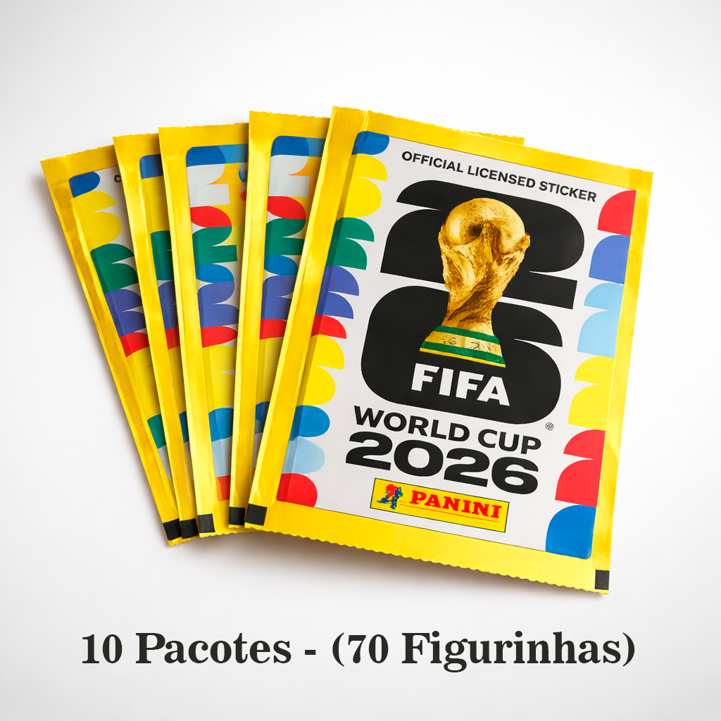 10 Pacotes de Figurinhas Panini Copa 2026